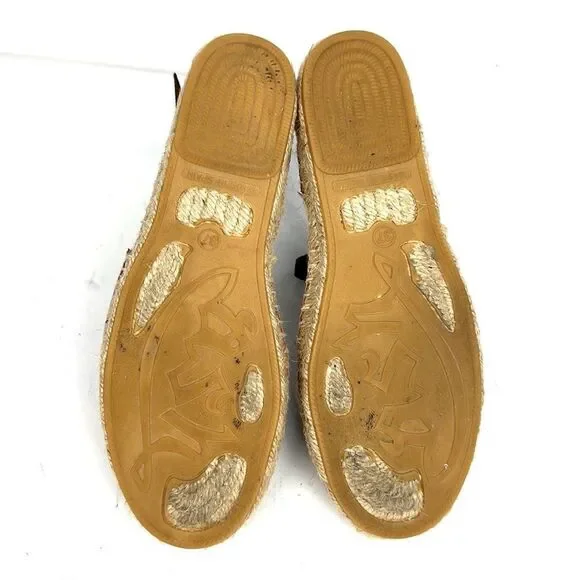 ASH Spain Rockstud Leather Suede Flat Espadrilles Brown Piton Print 37 US 6,5 - Picture 13 of 16